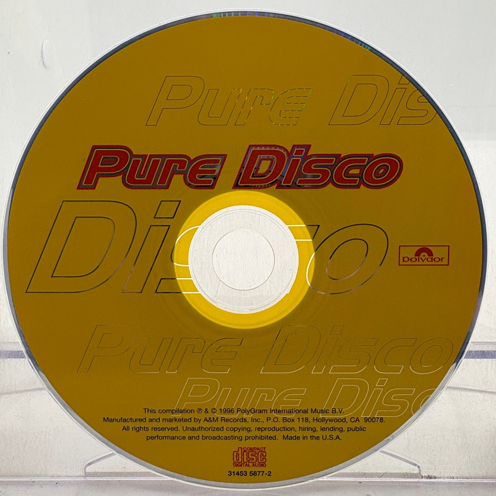 Pure Disco CD Compilation 1996 Polydor Records 31453 5877-2 Dance Music